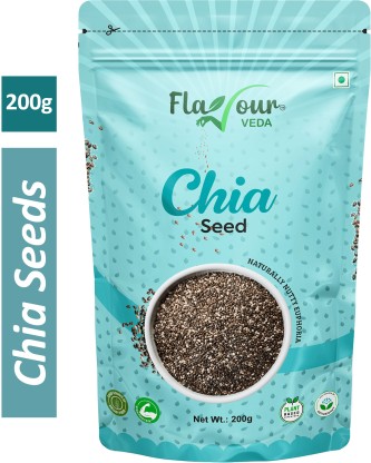 Flavour Veda Raw Chia Seeds for Weight Loss with Omega 3 , & Fiber, Calcium Rich Chia Seeds  (200 g)
