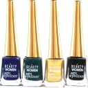 Beauty Women High Defination Colossal Eyelinner Combo Pack of 4 With Trendy Colours L-A-K-M-E-01 [Blue,Dark Green,Golden,Black 3.5 ml  (multicolour)