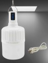 awza 18W USB Charging Waterproof LED Rechargeable Inverter Bulb with 2000 mAh Battery and Portable Hook for home and stall and remain Time Electricity master display. 6 hrs Bulb Emergency Light  (White)