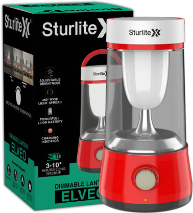 Sturlite Elveo LED Dimmable Lantern| 10 Hrs Long Battery Back Up 10 hrs Lantern Emergency Light  (White, Red)