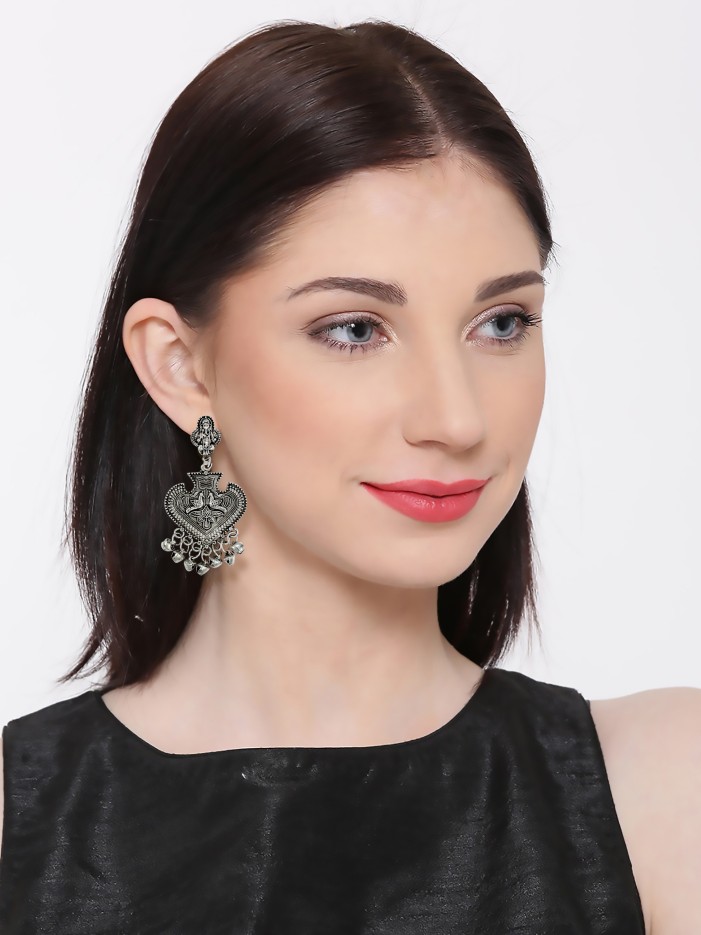 Combo of 2 Finely Detailed Dangle Earring Zinc Drops & Danglers