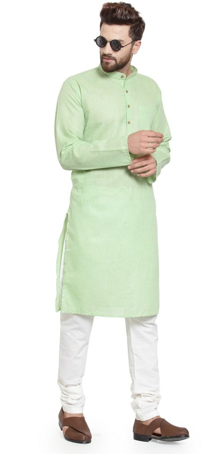 Men Kurta and Churidar Set Cotton Blend