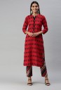 Women Kurta and Pant Set Cotton Blend