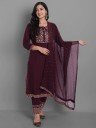 Women Kurta and Pant Set Viscose Rayon