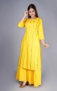 Women Kurta and Sharara Set Viscose Rayon