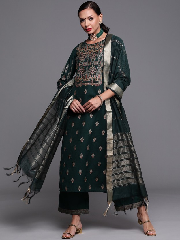 Women Cotton Blend Kurti Palazzo Set