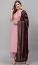 Women Kurta and Pant Set Cotton Blend