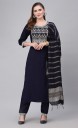 Women Kurta and Pant Set Cotton Blend