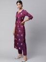 Women Art Silk Kurta Palazzo Set