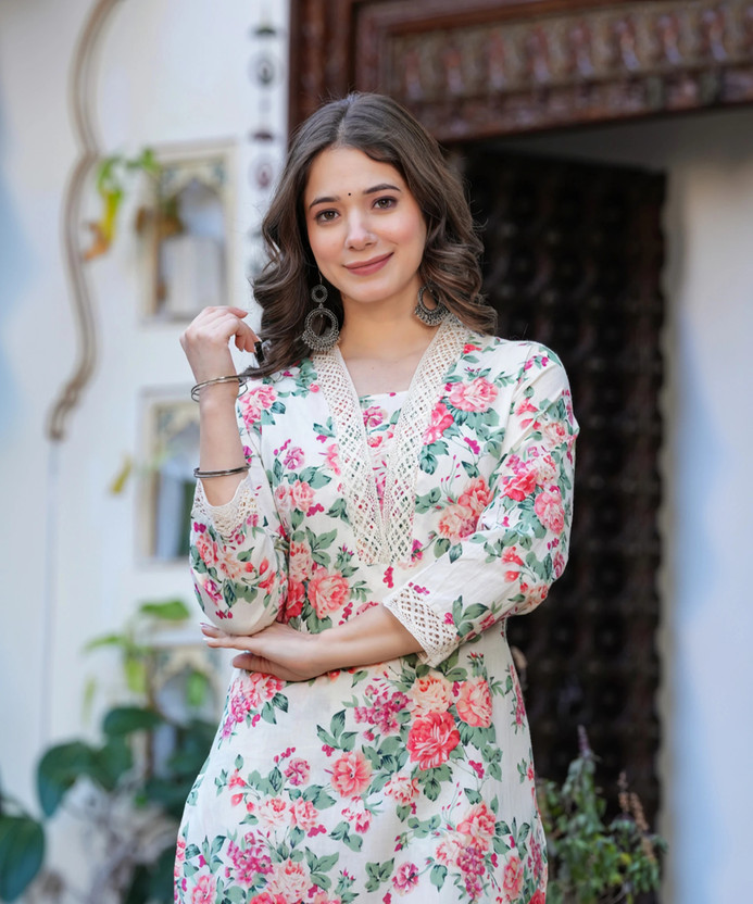 Women Pure Cotton Kurta Pant Set