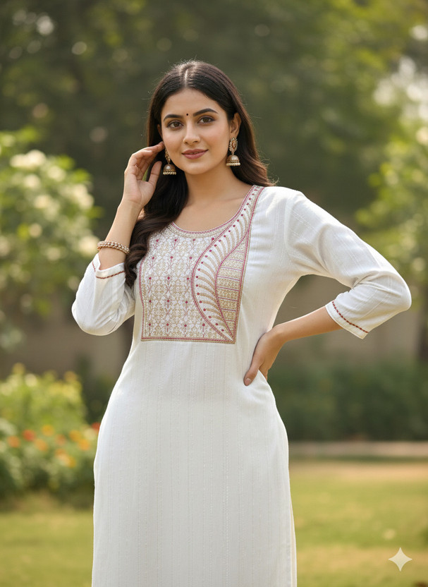 Zcollection - Women Khadi Cotton Kurta Set