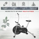 BIONFIT Fixed Handle Exercise Cycle, Air Bike for Home Gym, Upright Stationary Exercise Bike  (Black, Silver)