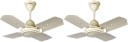 Flipkart SmartBuy Turbo Kitchen 600 mm 4 Blade Ceiling Fan  (Ivory, Pack of 2)