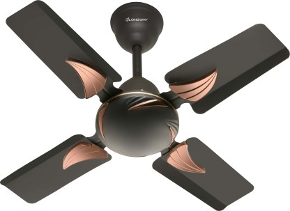 Longway Creta 600 mm Energy Saving 4 Blade Ceiling Fan  (Smoked Brown, Pack of 1)