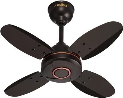 ACTIVA High Speed 850 RPM ORNET 600 mm 4 Blade Ceiling Fan  (Anti Dust | Brown | Pack of 1)