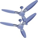MinMAX SANORITA with 24 Months Warranty Ultra High Speed 1200 mm Ceiling Fan  (Silver Blue | Pack of 2)
