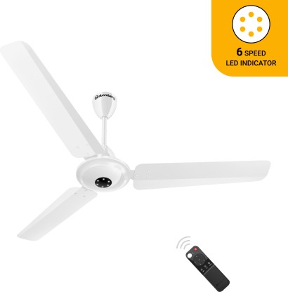 Atomberg | Efficio Alpha, 35W, Energy Saving, 1+1 Warranty, 5 Star 1200 mm 3 Blade Ceiling Fan  (BLDC Motor with Remote | Gloss White | Pack of 1)