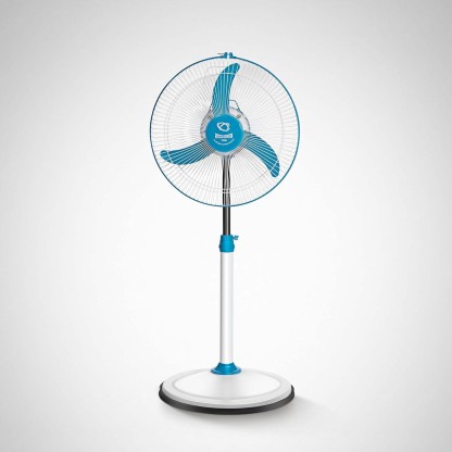 Summercool Yogi Pedestal Fan 400MM|2400 RPM|3 Speed Fan|Heavy Duty Motar|Adjustable Heights 400 mm 3 Blade Pedestal Fan  (Energy Saving | Blue & White | Pack of 1)