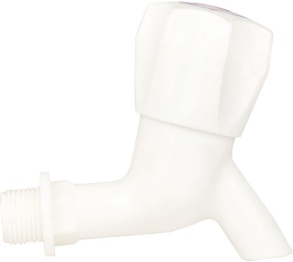 Prestige Polo PVC Bib Cock White Pack Of 1 Bib Tap Faucet  (Wall Mount Installation Type)