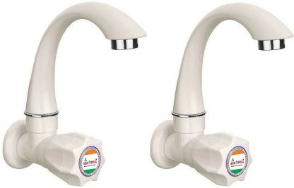 aerowell PVC Tap Kitchen Mixer White POLO Sink Cock for Bathroom Wash Basins Tap Kitchen Mixer White POLO Sink Cock for Bathroom Wash Basins Bib Tap Faucet  (Wall Mount Installation Type)