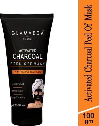 GLAMVEDA Activated Charcoal Peel Off Mask Enriched With Argan Oil and Aloe Vera  (100 g)