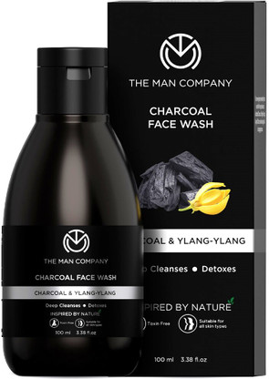 THE MAN COMPANY Charcoal  with Ylang Ylang & Argan Essential Oils Face Wash  (100 ml)