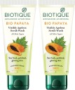 BIOTIQUE BIO Papaya Exfoliating  100 ml X2 Face Wash  (200 ml)
