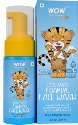 WOW SKIN SCIENCE Cool Suds Foaming  with Aloe Barbadensis Leaf & Calendula Flower Extract - Tear Free - No Parabens, Sulphates, Silicones & Color - 100mL Face Wash  (100 ml)