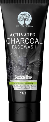 GREEN DERMA Activated Charcoal  Face Wash  (75 ml)