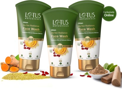 Lotus Botanicals Ubtan De-Tan Radiance  | Infused with 24K Gold Face Wash  (300 ml)