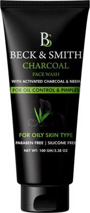 BECK AND SMITH charcoal neem deep cleansing anti bacterial oil control tan removal men women Face Wash  (100 g)