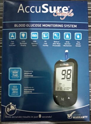 AccuSure simpal Glucometer  (Black)