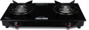 Sunflare Tornado 2 Burner Toughened glass Steel Manual Gas Stove  (2 Burners)