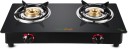 Greenchef Ebony Glass Manual Gas Stove  (2 Burners)