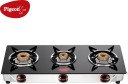 Pigeon Popular 3 Burner Glass Cooktop Glass Manual Gas Stove  (3 Burners)