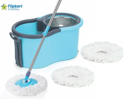 Flipkart SmartBuy STEEL SPRINKLER 3 MICROFIBER REFILLS BLUE COLOR Mop Set  (Multicolor)