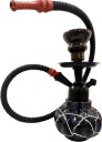 HIGHSMOKE 8 inch Glass, Iron Hookah  (Black)
