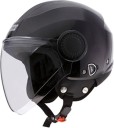 STUDDS URBAN OPEN FACE -L Motorsports Helmet  (Black Black Strip)