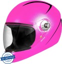 Steelbird SBH-21 Wiz Reflective Full Face Helmet in Pink Motorbike Helmet  (Pink)