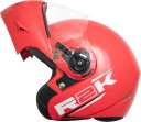 Steelbird R2K OSKA Reflective ISI Certified Flip Up Helmet Dashing Red Motorbike Helmet  (Red with Clear Visor)