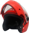 Steelbird SB-41 Oska Classic ISI Certified Flip Up Helmet For Men Motorbike Helmet  (Red with Clear Visor)
