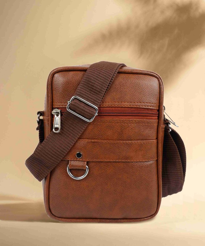 Men & Women Brown Messenger Bag - Mini