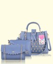 Women Blue Messenger Bag - Extra Spacious  (Pack of: 3)