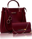 Women Maroon Shoulder Bag - Extra Spacious  (Pack of: 2)