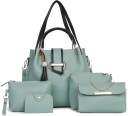 Women Green Hand-held Bag  (Pack of: 5)