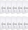 VAVSU Nail Free Wall Hook Screw Adhesive Non-Trace No Drilling Bathroom Installation Hook 10  (Pack of 10)