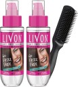 LIVON Hair Serum for Women & Men, All Hair Types for Frizz free hair with Hair Brush  (2 Items in the set)