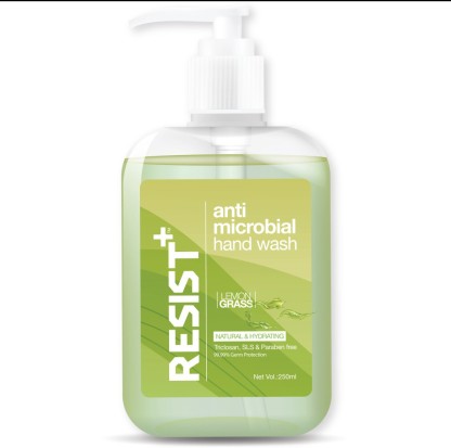 RESIST+ Antimicrobial Hand Wash with Pump Dispenser, Contains Vitamin E & B5 250ml Hand Wash Pump Dispenser  (250 ml)