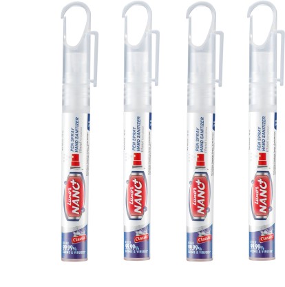 Luxor Nano Pen Sanitizer Spray Twin Pack, Classic - 10mlx4 Hand Sanitizer Pump Dispenser  (4 x 10 ml)