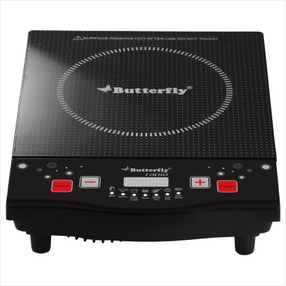 Butterfly Rapid Induction Cooktop  (Black, Push Button)